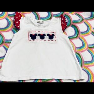 18 month Minnie Mouse smocked shirt